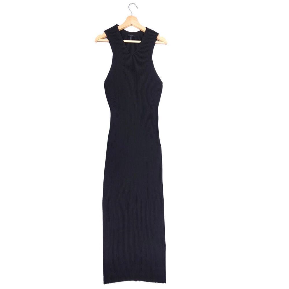 NEW COS Ribbed Tube Dress Black Midi Minimal Clean Girl Old Money Tailored Y2k